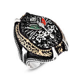 Silver Ottoman State Coat of Arms Claw Men's Ring